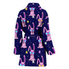 Rabbit Baby Pattern Print Design RB015 Women Bathrobe