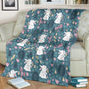 Rabbit Pattern Print Design RB013 Fleece Blanket