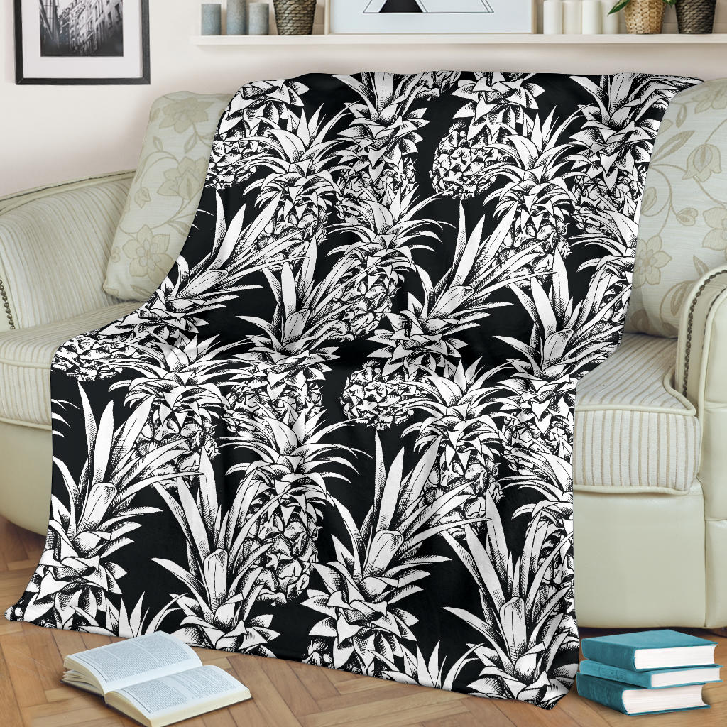 Pineapple Pattern Print Design PP08 Fleece Blanket
