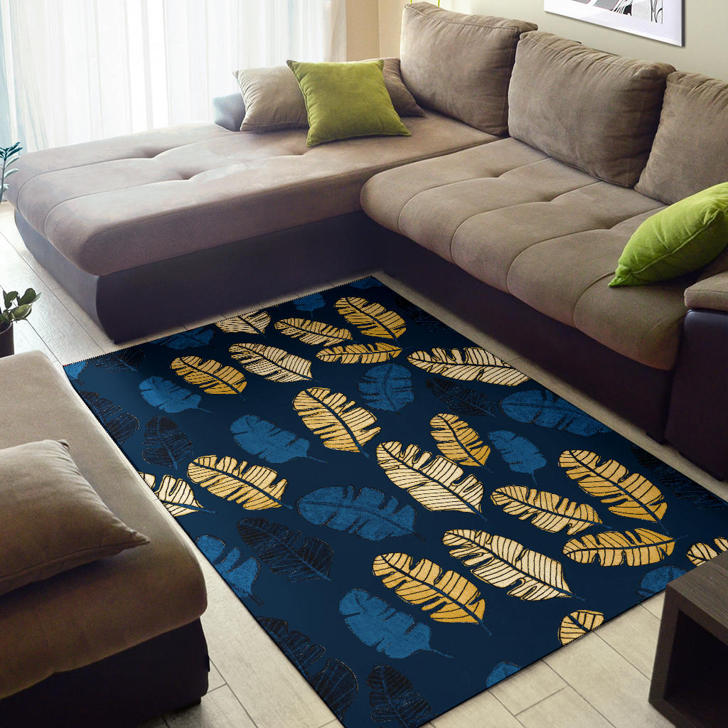 Banana Leaf Pattern Print Design BL09 Area Rugs