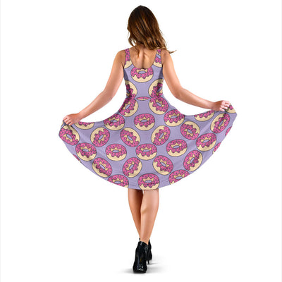 Donut Pattern Print Design DN015 Midi Dress