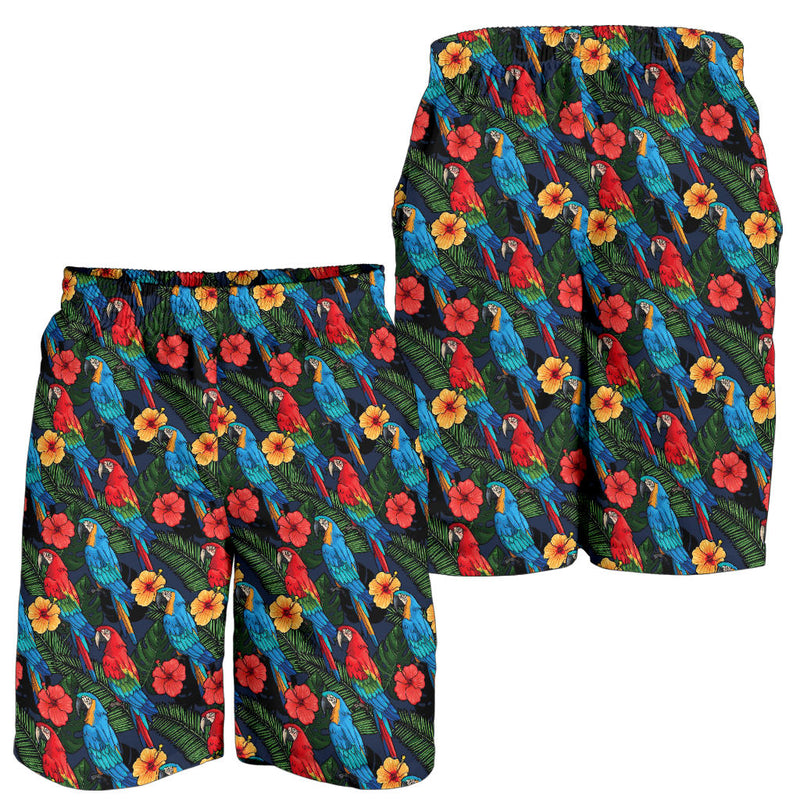 Parrot Pattern Print Design A01 Mens Shorts