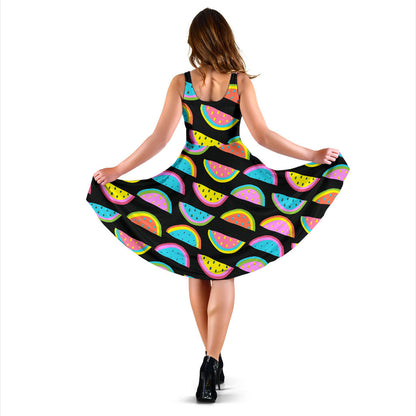 Watermelon Pattern Print Design WM08 Midi Dress