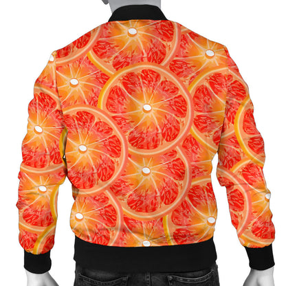 Grapefruit Pattern Print Design GF06 Men Bomber Jacket