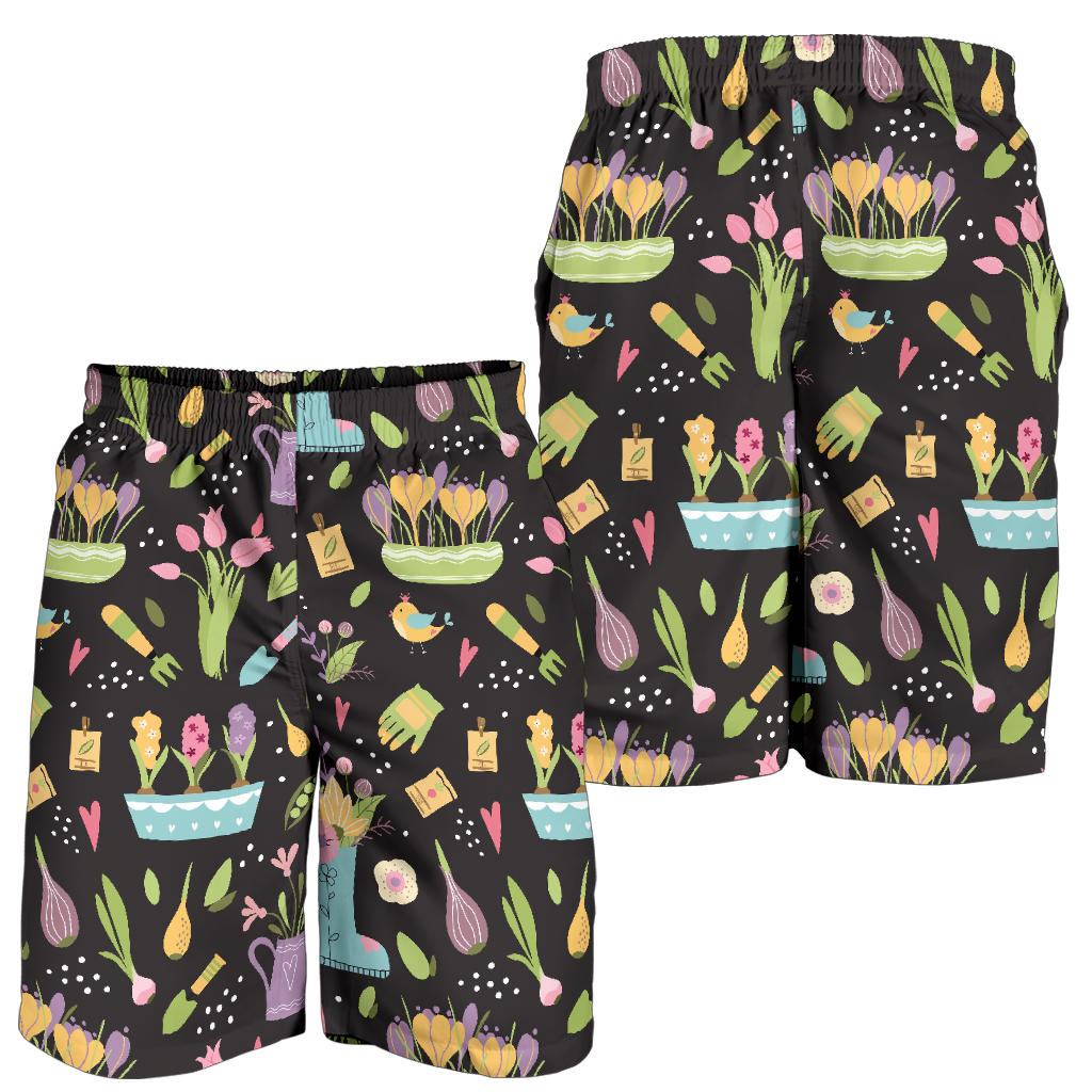 Gardening Pattern Print Design G03 Mens Shorts
