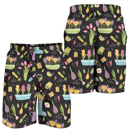 Gardening Pattern Print Design G03 Mens Shorts