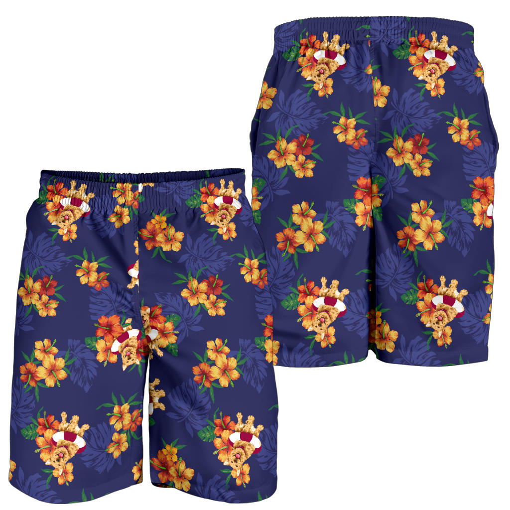 Hawaiian Themed Pattern Print Design H02 Mens Shorts