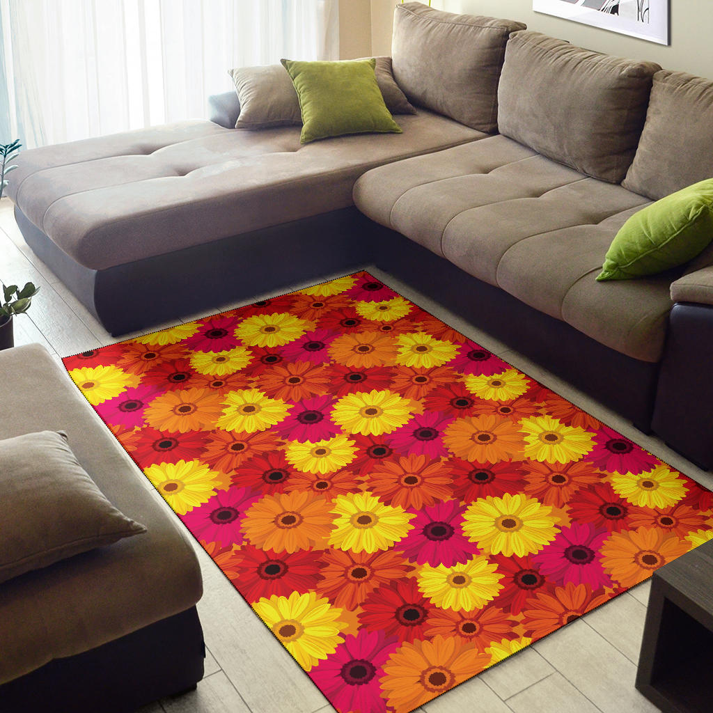 Gerberas Pattern Print Design GB05 Area Rugs