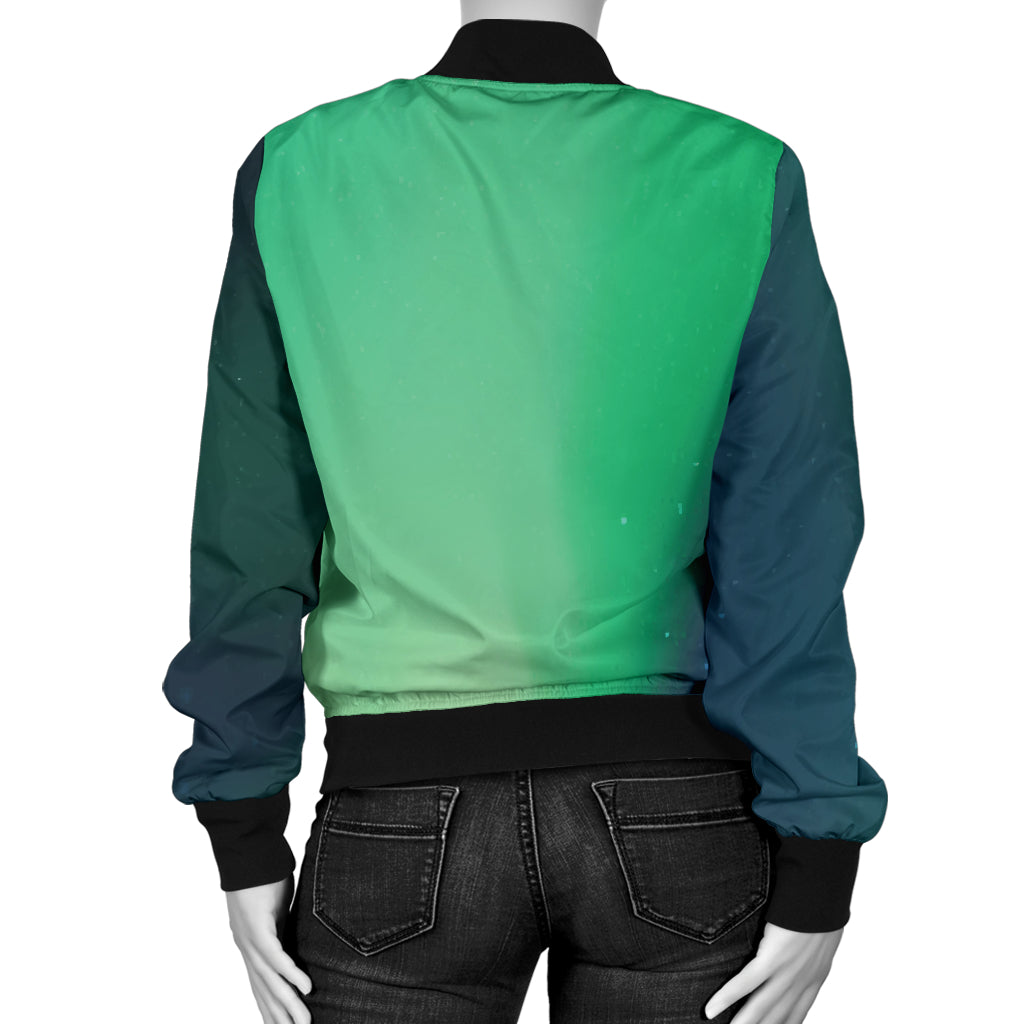 Aurora Borealis Pattern Print Design 04 Women's Bomber Jacket