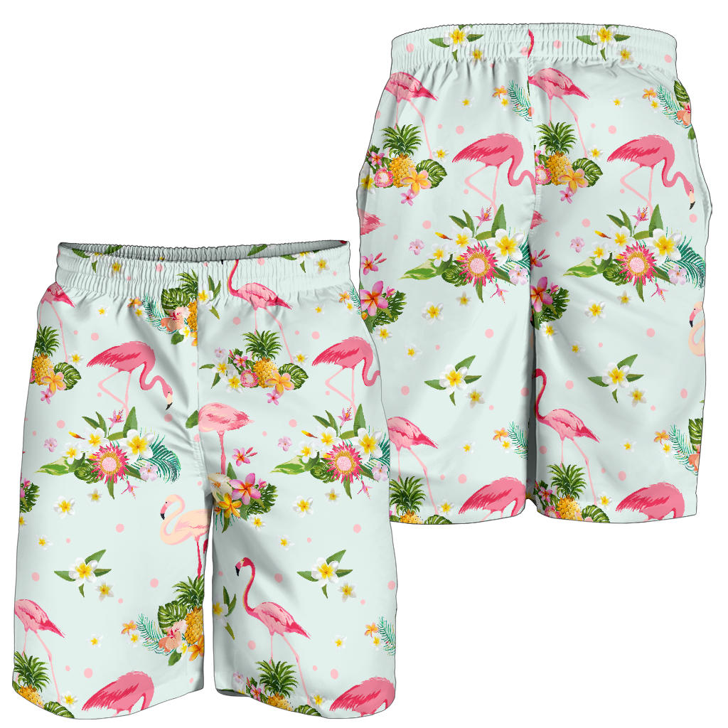 Flamingo Sweet Pattern Mens Shorts