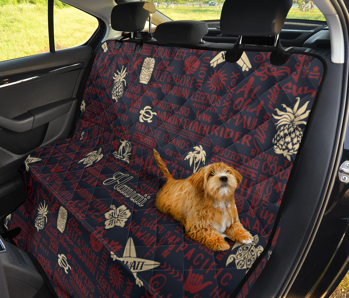 Hawaiian Themed Pattern Print Design H017 Rear Dog  Seat Cover