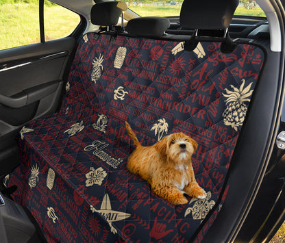 Hawaiian Themed Pattern Print Design H017 Rear Dog  Seat Cover