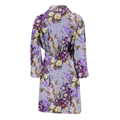 Iris Pattern Print Design IR07 Men Bathrobe