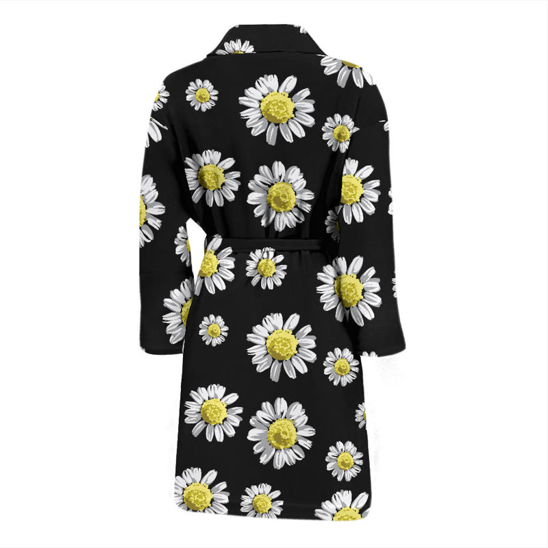 Daisy Pattern Print Design DS01 Men Bathrobe