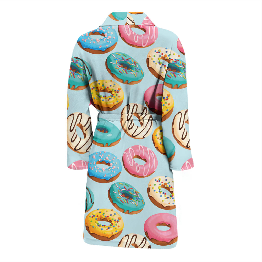 Donut Pattern Print Design DN05 Men Bathrobe