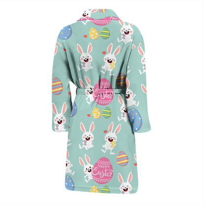 Easter Eggs Pattern Print Design RB014 Men Bathrobe