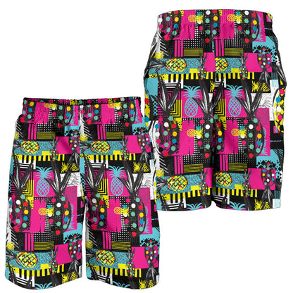 Pop Art Pineapple Pattern Print Design A02 Mens Shorts