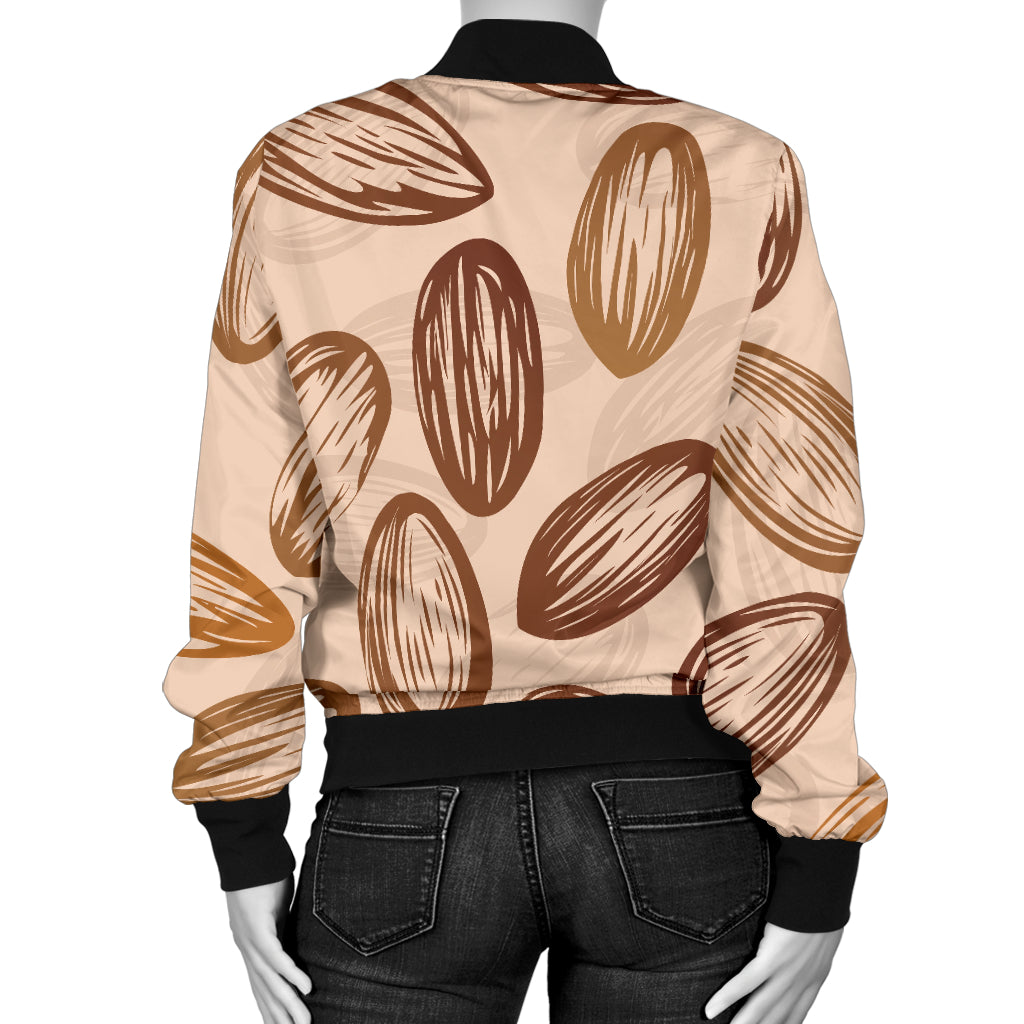 Almond Pattern Print Design 02 Women's Bomber Jacket