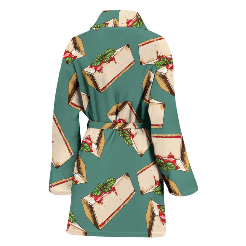 Cheesecake Pattern Print Design CK02 Women Bathrobe