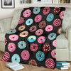 Donut Pattern Print Design DN02 Fleece Blanket