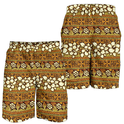 Hawaiian Themed Pattern Print Design H015 Mens Shorts
