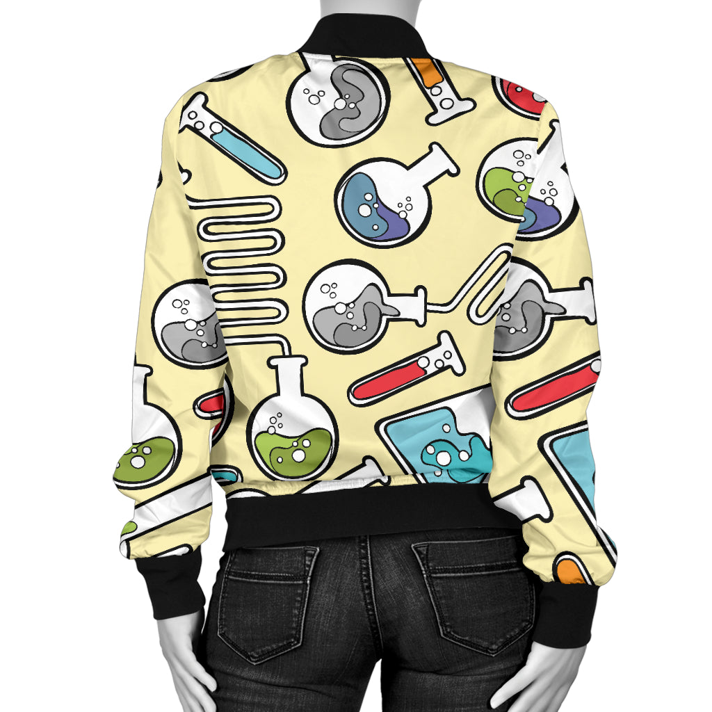 Chemical Pattern Print Design 04 Women's Bomber Jacket