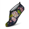 lotus Embroidered Pattern Print Design LO06 Aqua Water Shoes