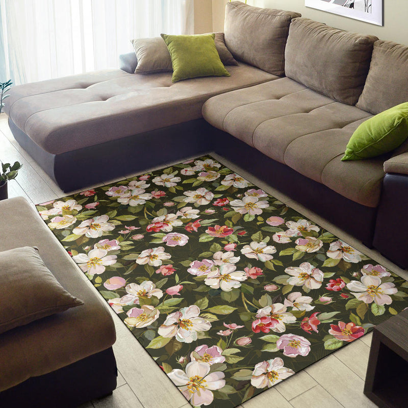 Apple Blossom Pattern Print Design AB01 Area Rugs