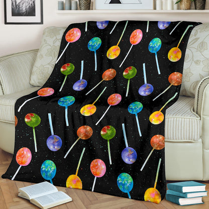 Lollipop Pattern Print Design LL04 Fleece Blanket
