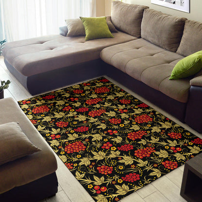 Cranberry Pattern Print Design CB02 Area Rugs