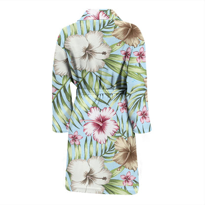 Tropical Flower Pattern Print Design TF05 Men Bathrobe