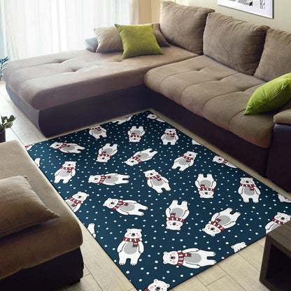 Polar Bear Pattern Print Design PB05 Area Rugs