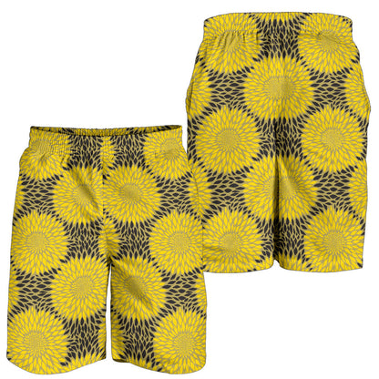 Sunflower Pattern Print Design SF06 Mens Shorts
