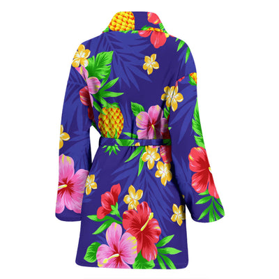 Hawaiian Themed Pattern Print Design H05 Women Bathrobe