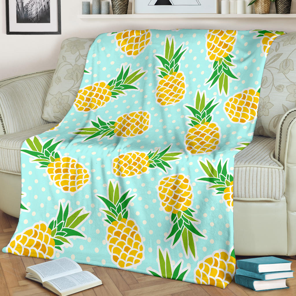 Pineapple Pattern Print Design PP01 Fleece Blanket
