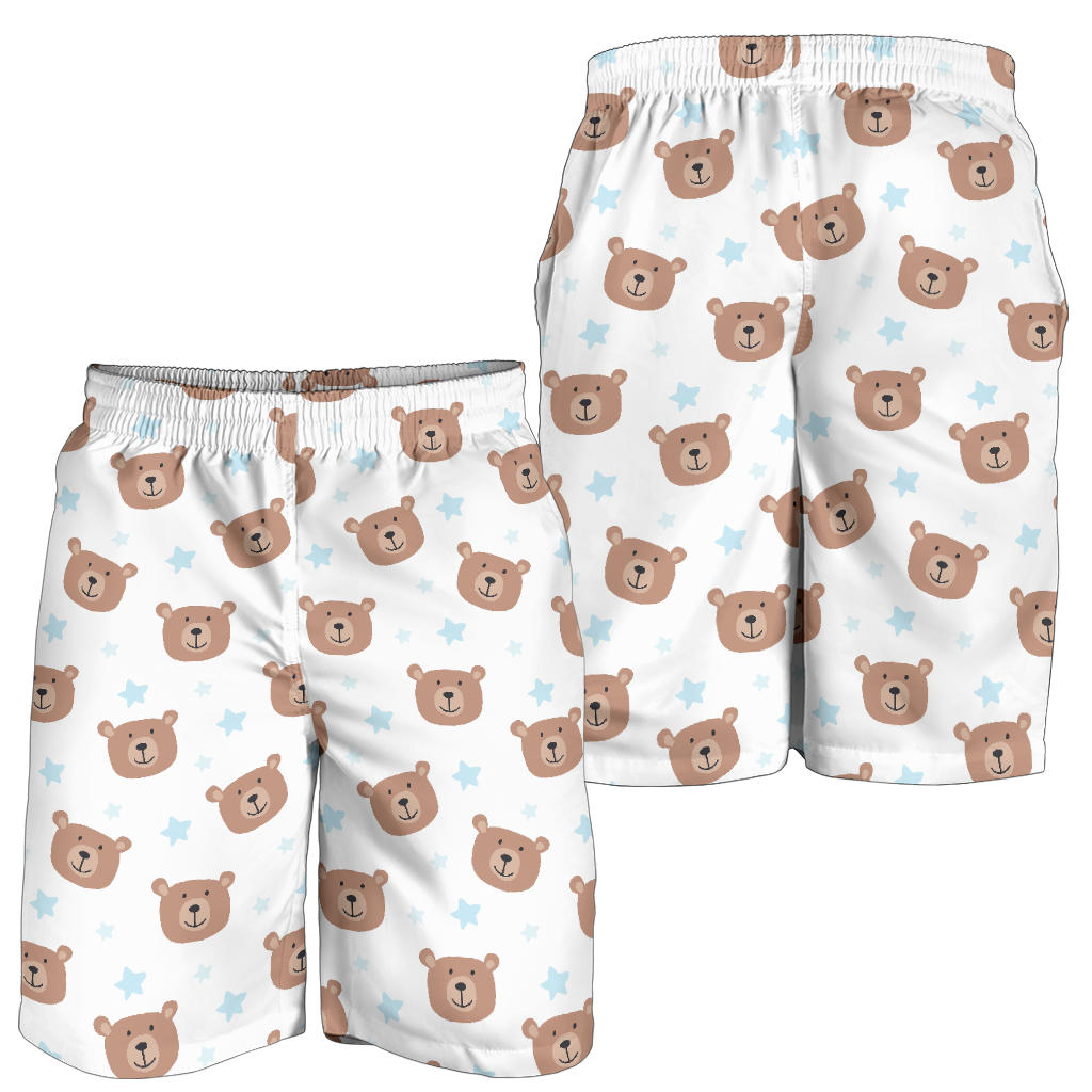 Bear Pattern Print Design BE02 Mens Shorts