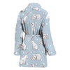 Rabbit Pattern Print Design RB06 Women Bathrobe