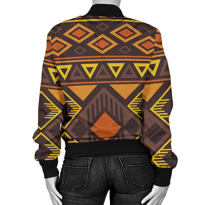 Navajo Pattern Print Design A06 Women's Bomber Jacket