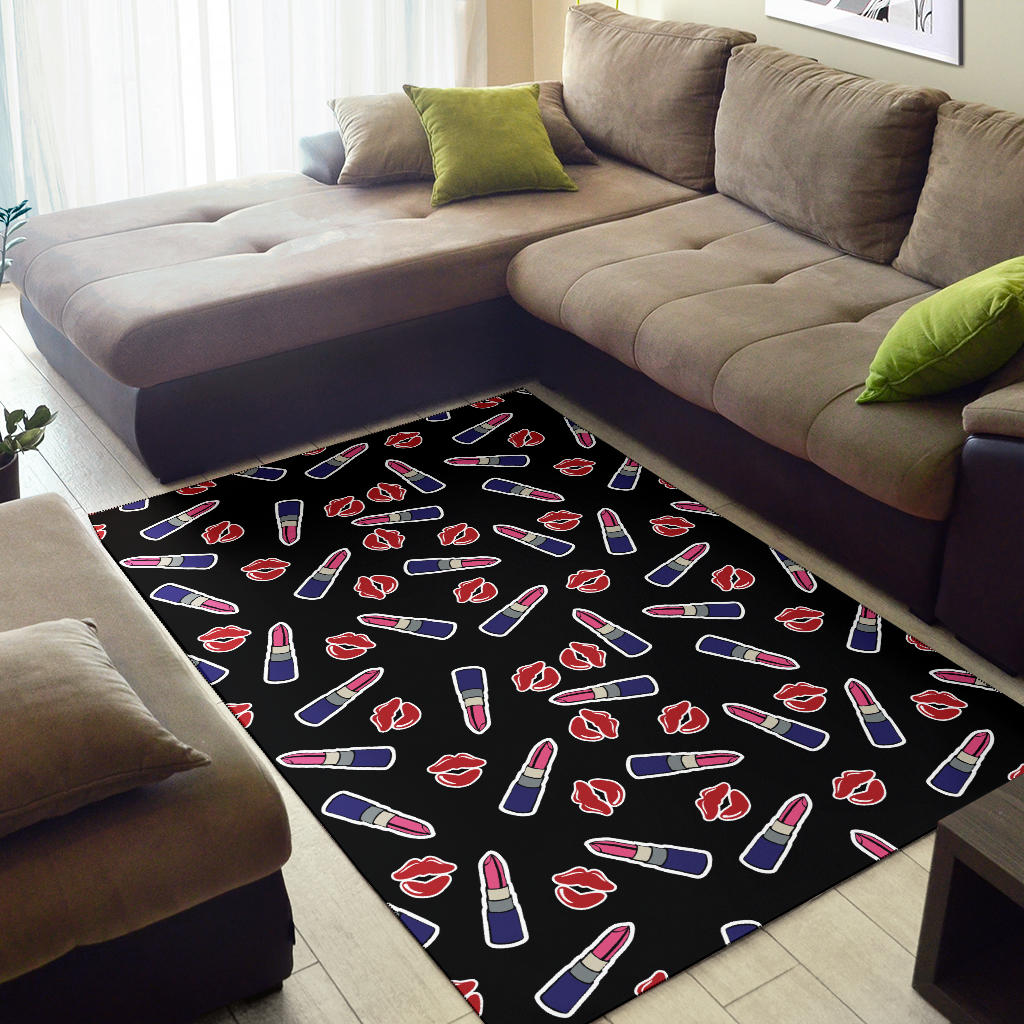 Lipstick Pattern Print Design LT01 Area Rugs