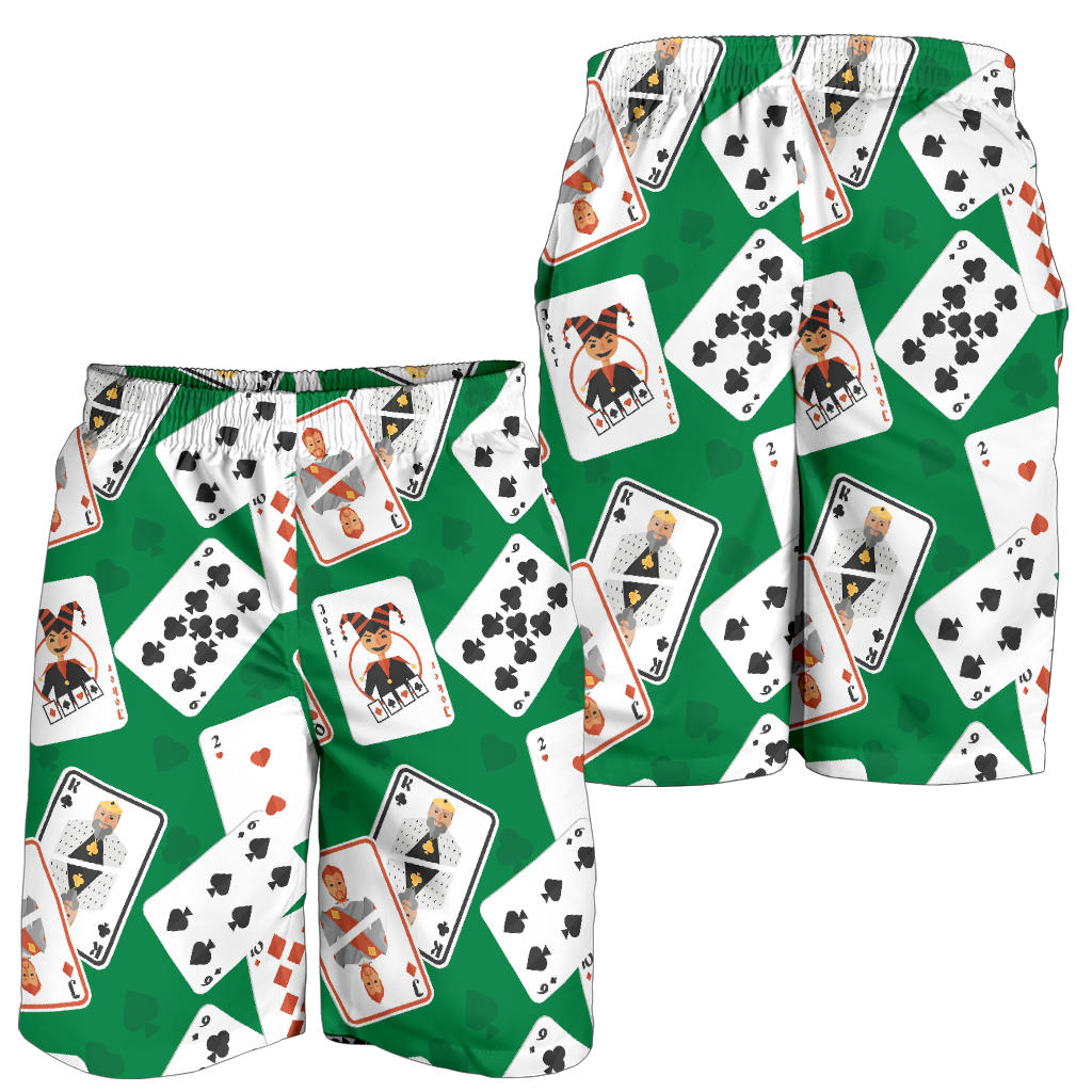 Poker Cards Pattern Print Design A03 Mens Shorts