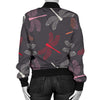 Dragonfly Pattern Print Design 01 Women's Bomber Jacket