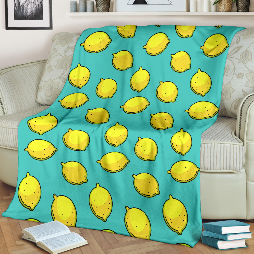 Lemon Pattern Print Design LM04 Fleece Blanket