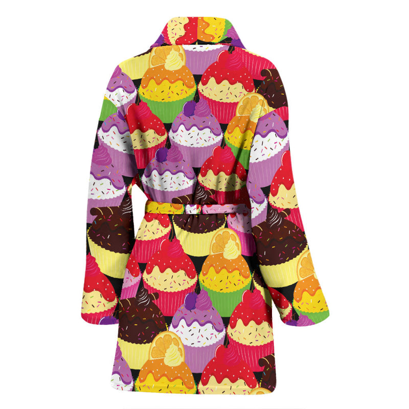 Cupcake Pattern Print Design CP02 Women Bathrobe