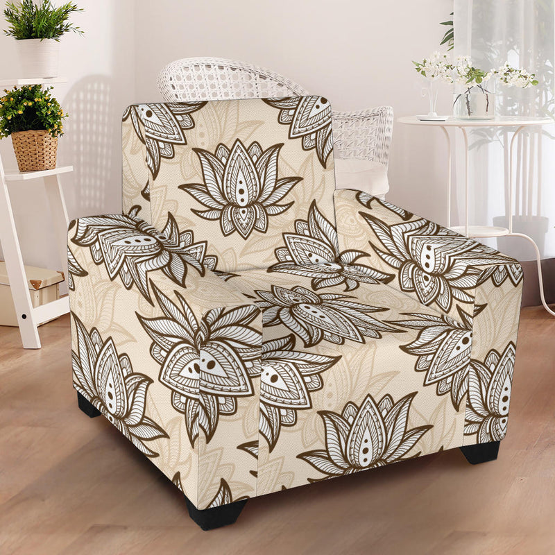 lotus Boho Pattern Print Design LO05 Armchair Slipcover