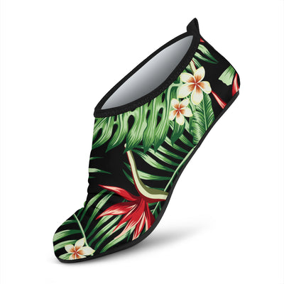 Bird Of Paradise Pattern Print Design BOP05 Aqua Water Shoes