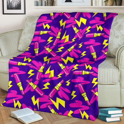 Lipstick Pattern Print Design LT04 Fleece Blanket