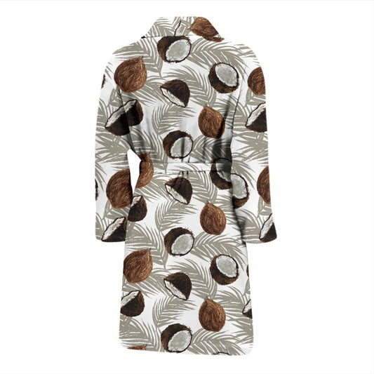 Coconut Pattern Print Design CN03 Men Bathrobe