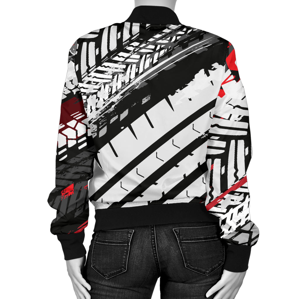 Racing Pattern Print Design A03 Women's Bomber Jacket
