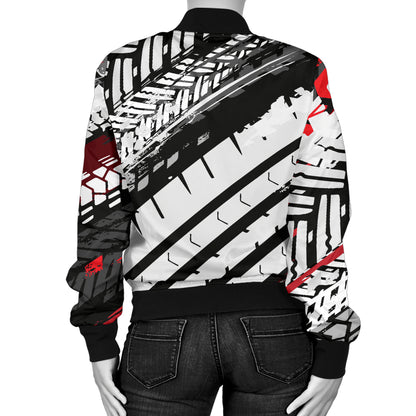 Racing Pattern Print Design A03 Women's Bomber Jacket