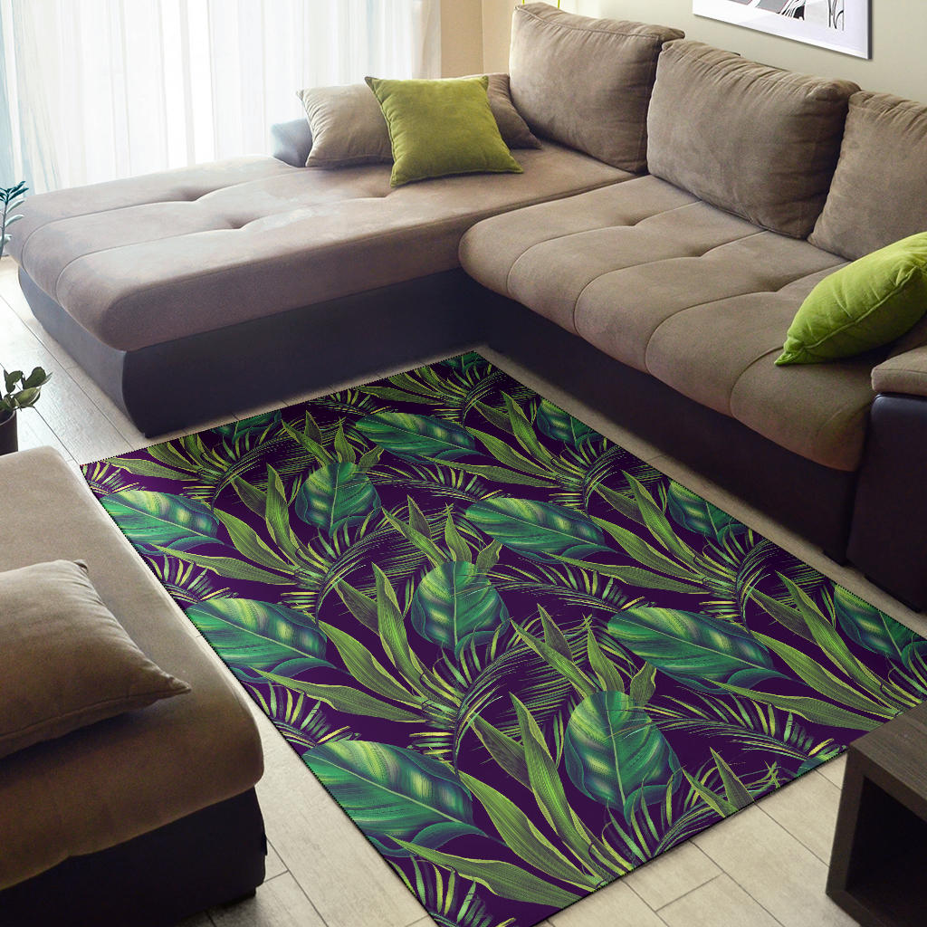 Palm Leaves Pattern Print Design PL03 Area Rugs
